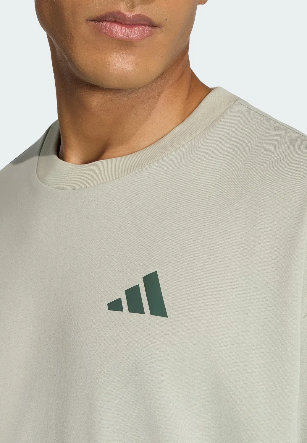 Футболка Adidas Performance Shirt Fun в пастельно-зеленом и темно-зеленом цветах — фото 4