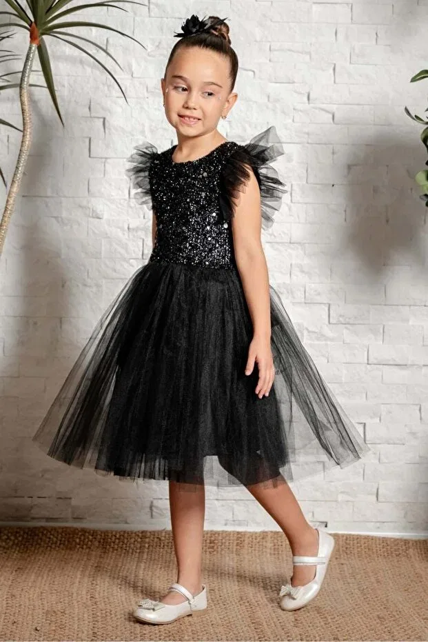 Детское платье для девочек тюлевое Mnk Baby&Kids, Black — фото 2
