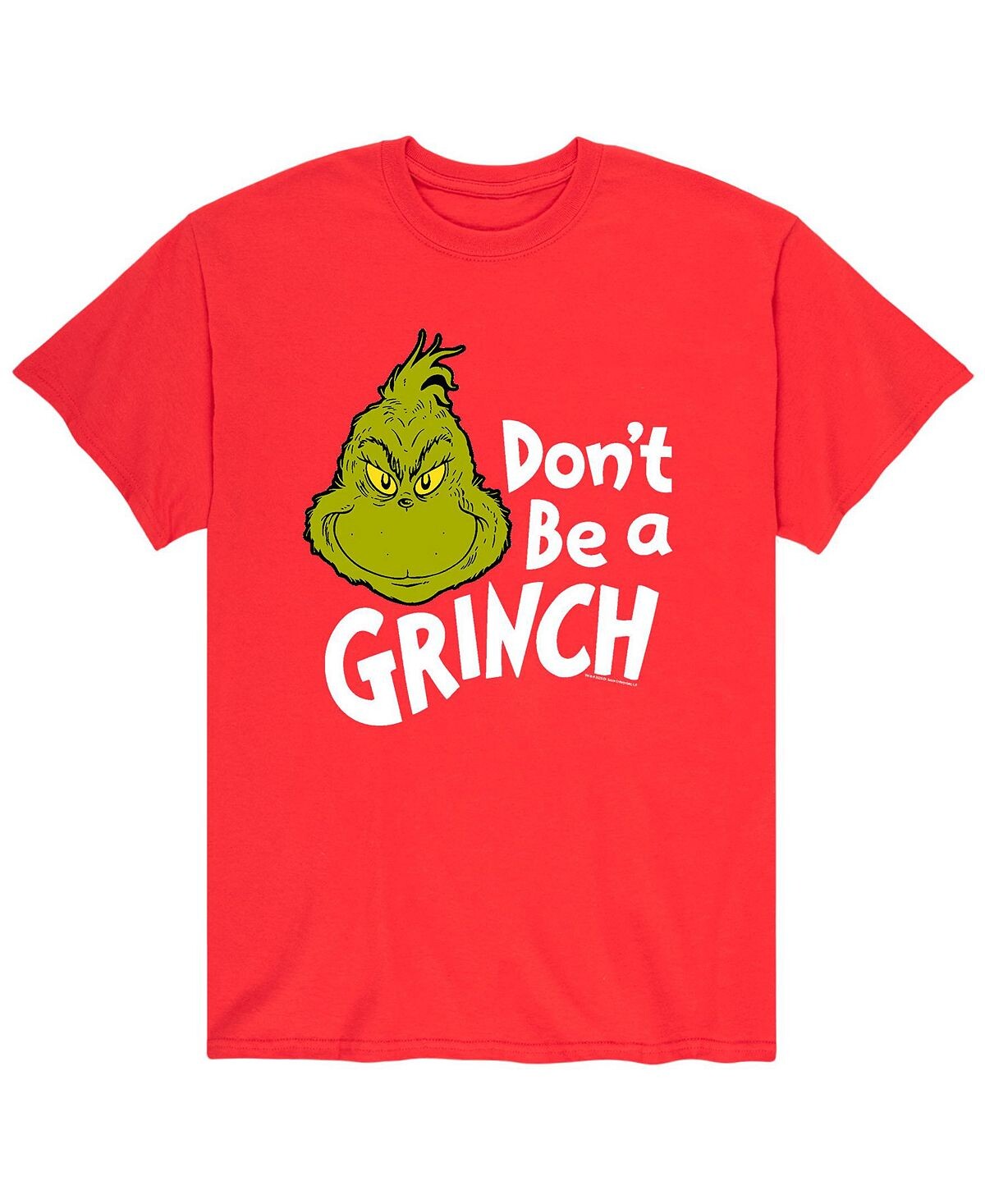 

Мужская футболка dr. seuss the grinch don't be a grinch AIRWAVES, красный