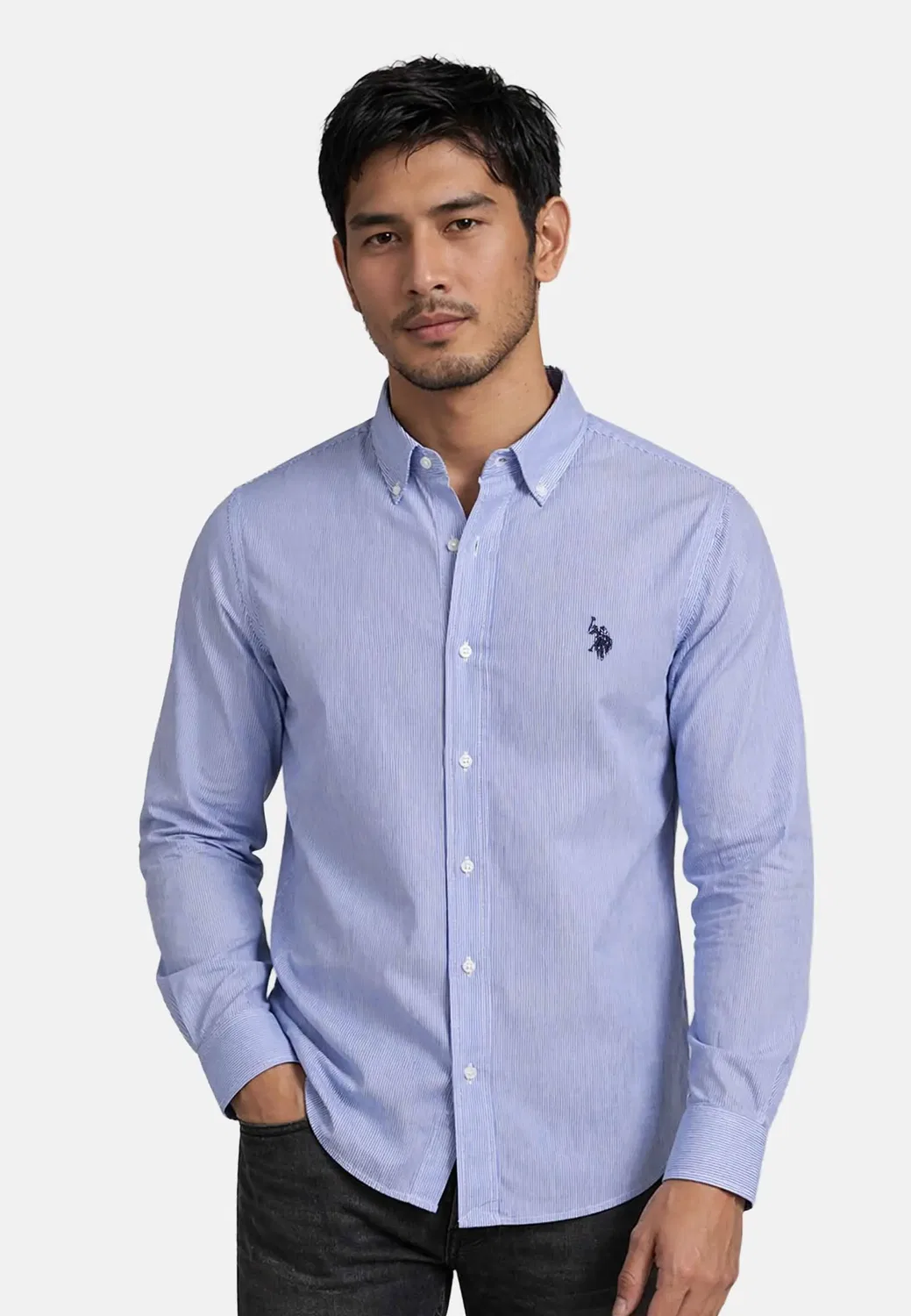 Мужская рубашка Button-Down U.S. Polo Assn., Blue — фото 2