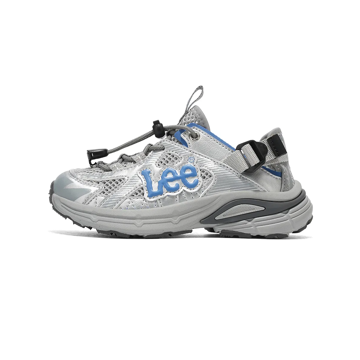 Детские кроссовки из синтетической кожи с текстилем Lee, Silver Gray