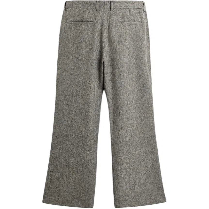 Мужские брюки свободного кроя с расклешением Gray/Beige ZARA, серый/бежевый — фото 3