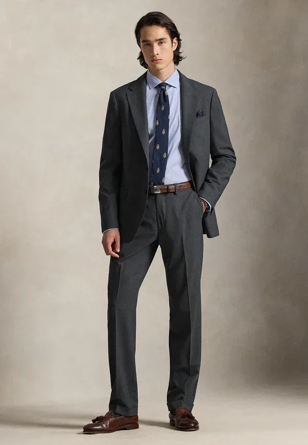 Брюки из шерстяной смеси, высокий стрейч Polo Ralph Lauren Charcoal — фото 2