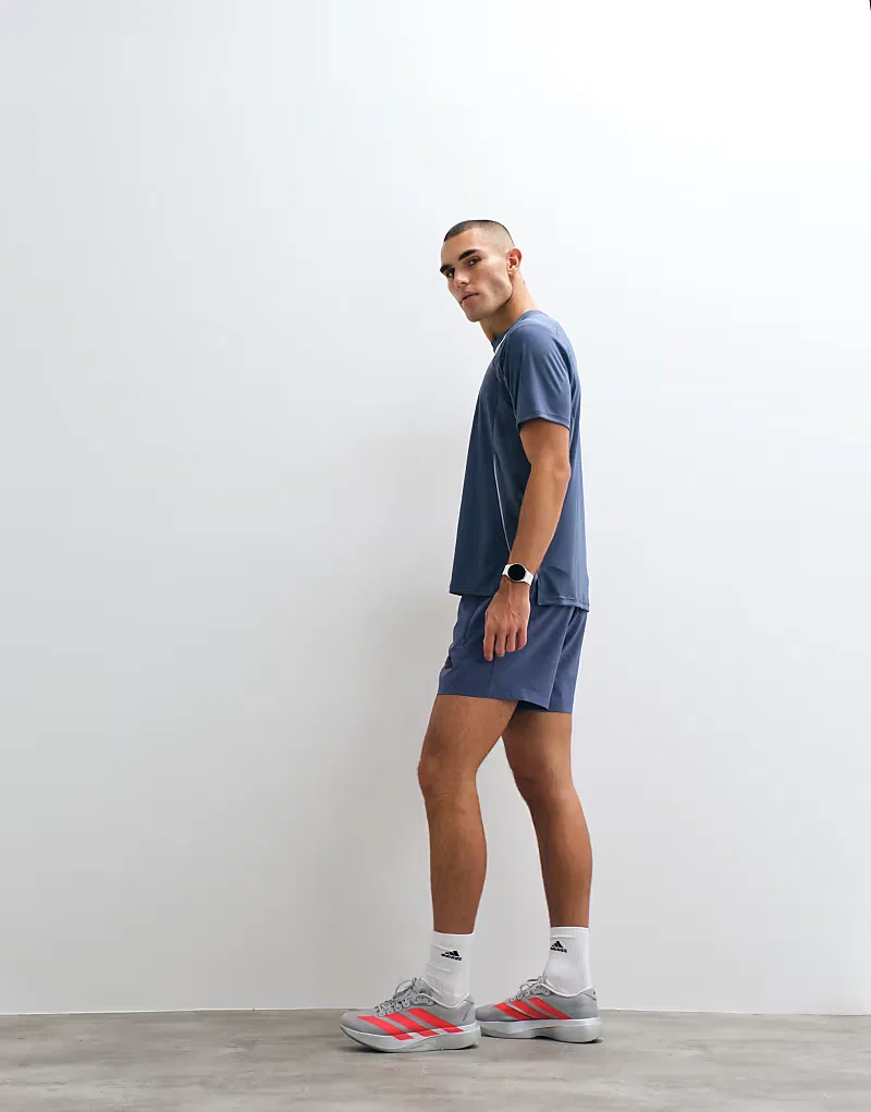 Тканые шорты Adidas Training Essentials, темно-синий — фото 3