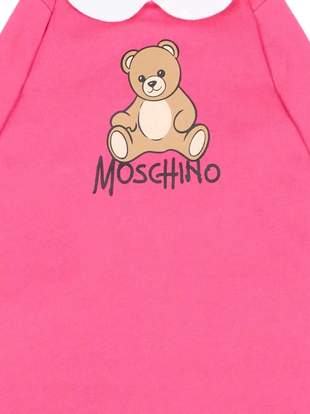 Пижама с круглым ворником Teddy Bear Moschino Kids, розовый — фото 3