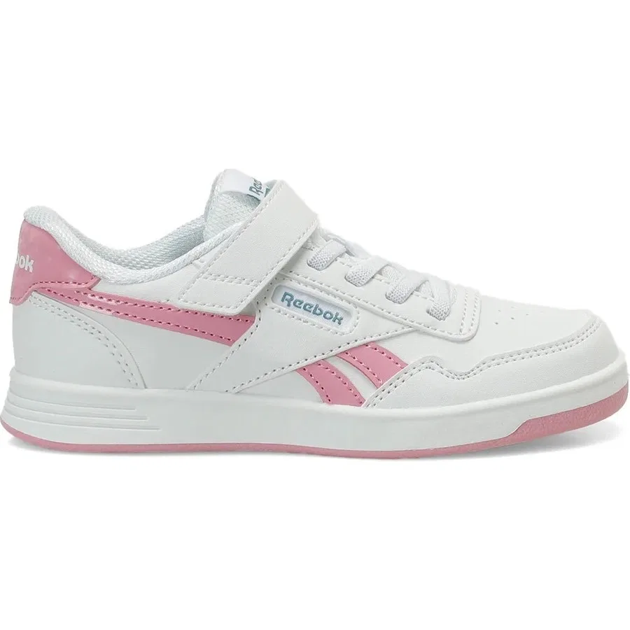 Кроссовки детские с эластичной шнуровкой Court Advance Elastic Lac Reebok, Зелено-белый