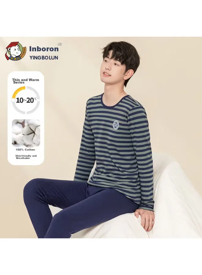 Комплект белья из хлопка для мальчиков 80849 Yingbolun, синий