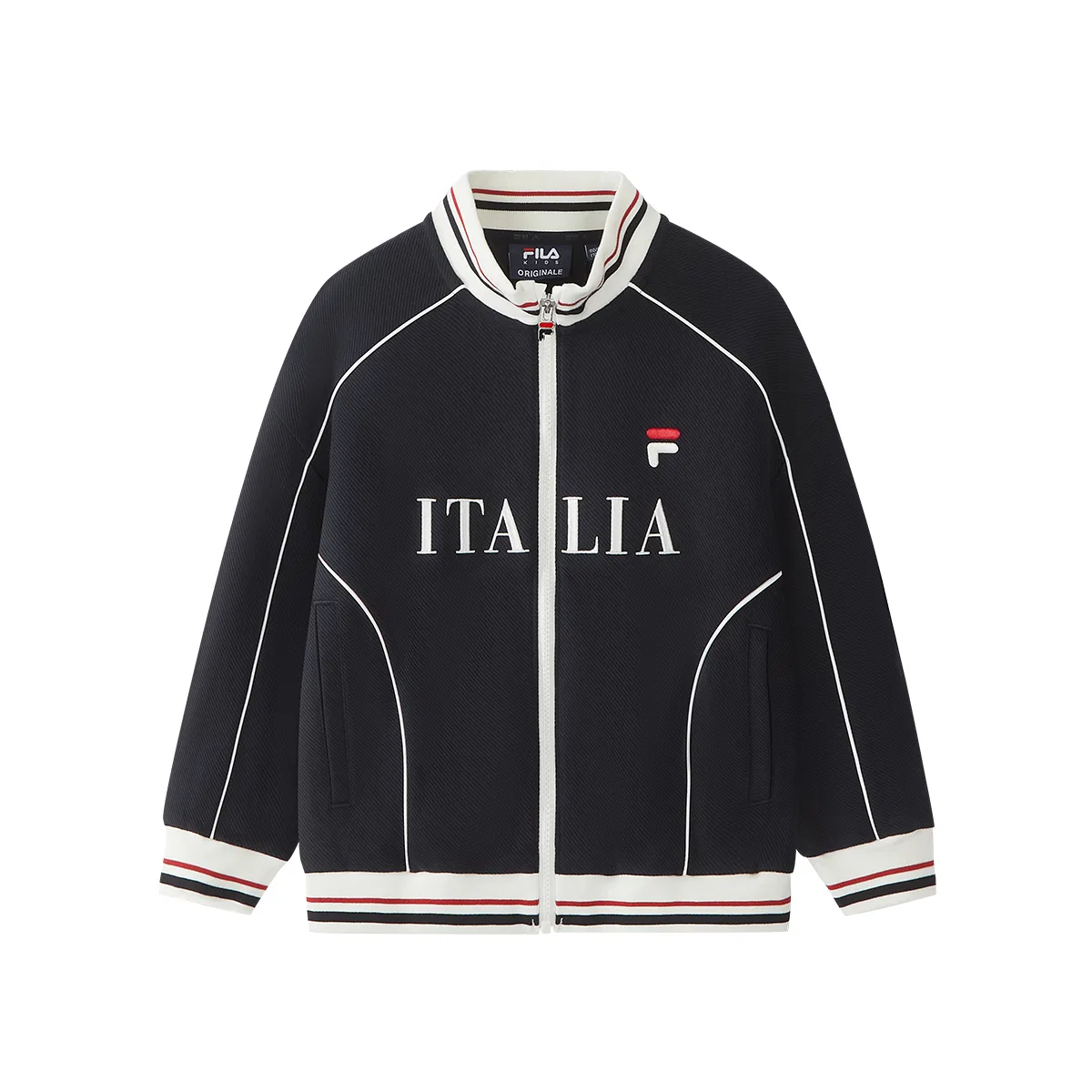 Детская футболка с воротником-поло, с длинным рукавом, Legend Blue, FILA KIDS