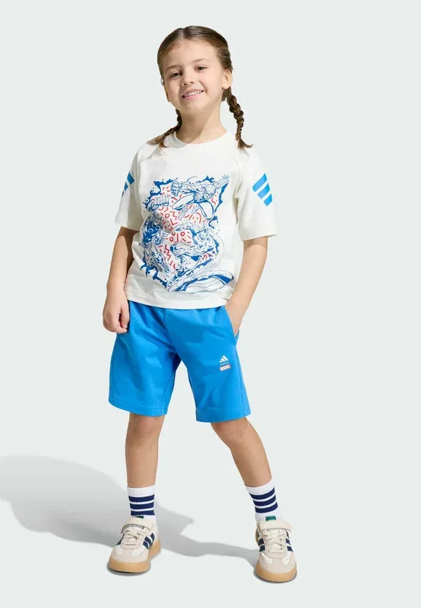 Комплект Marvel Мстители - спортивные штаны Adidas Sportswear, синий/кремовый