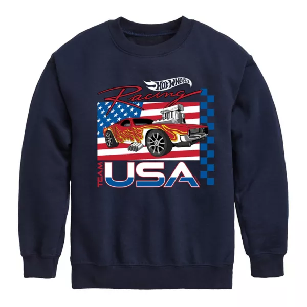 

Мальчиковая флисовая толстовка Americana для возраста 8-20 лет Hot Wheels, синий