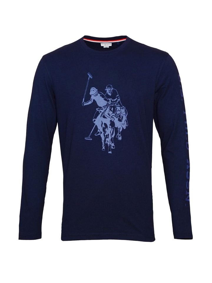 

Рубашка с длинным рукавом U.S. Polo Assn., темно-синий