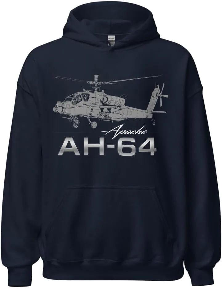 Толстовка Apache AH-64 с принтом боевого вертолета