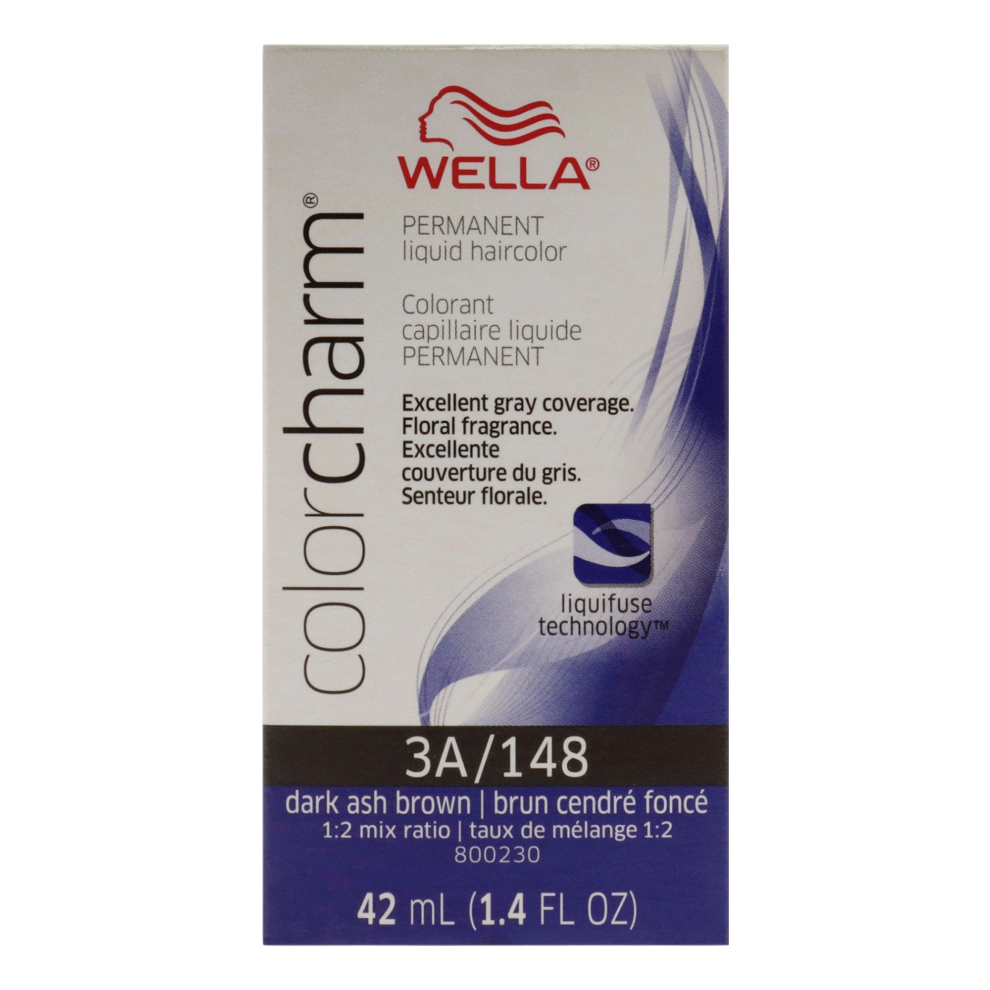 Стойкая жидкая краска для волос Color Charm - 148 3A темно-пепельно-коричневый от Wella, для мужчин и женщин - 1,42 унции (42 г) — фото 2