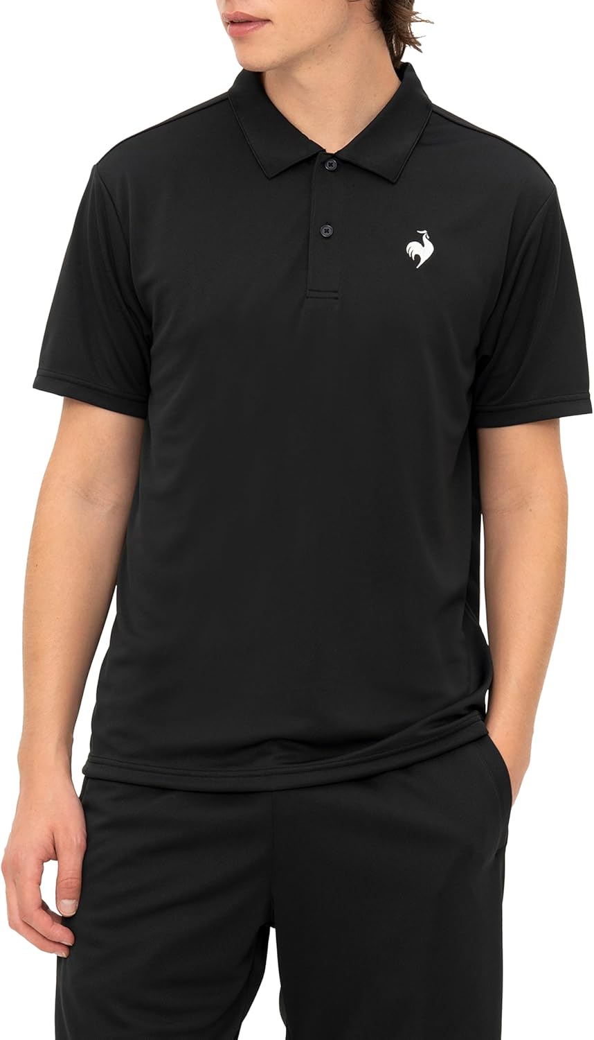 

Мужская поло-рубашка Le Coq Sportif с коротким рукавом и воротником, влагоотводящая, быстросохнущая, эластичная и с защитой от УФ-излучения