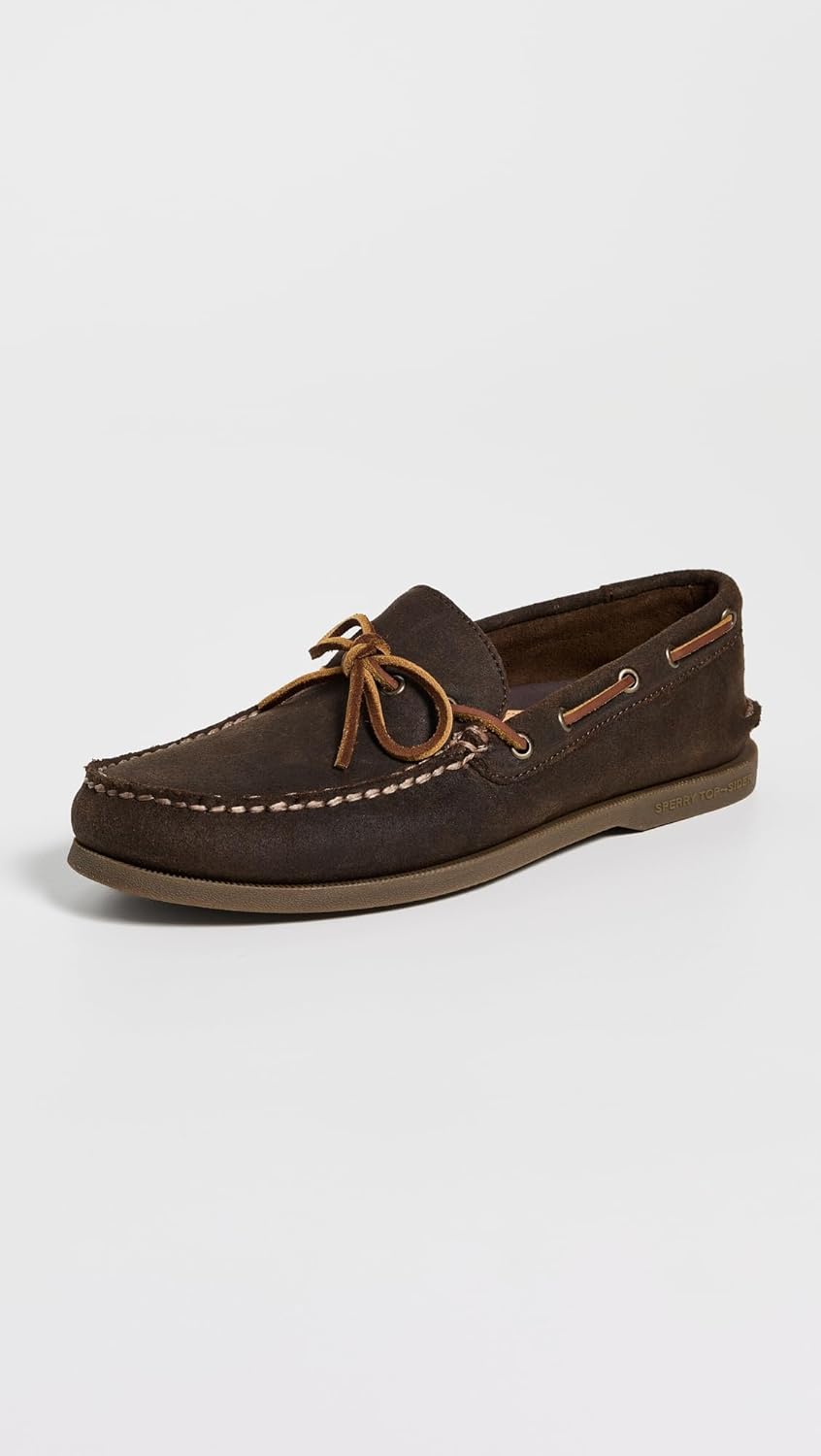 Мужские оригинальные лодочные туфли Sperry с одним глазком, темно-коричневый — фото 3