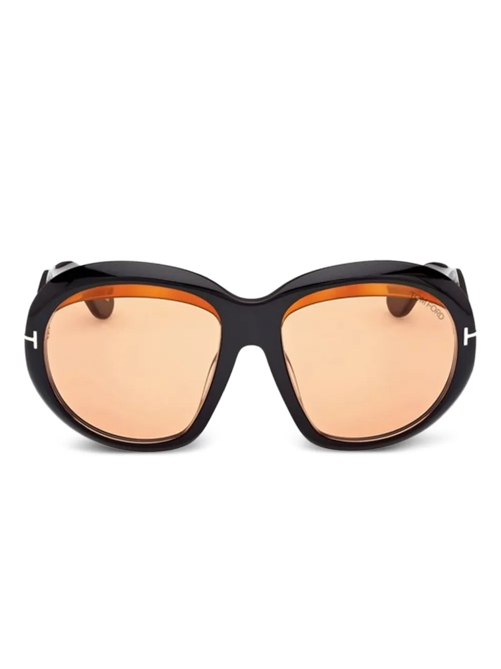 

Солнцезащитные очки в блестящей оправе TOM FORD Eyewear, черный