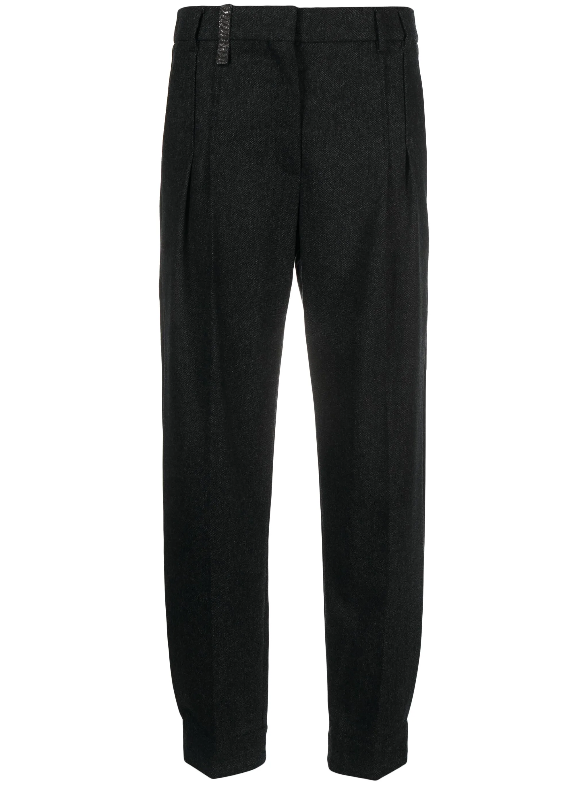 

Укороченные брюки со складками Brunello Cucinelli, серый