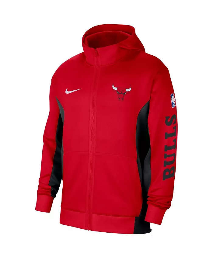 Мужская худи с полной застежкой-молнией Chicago Bulls 2023/24 Authentic Showtime красного цвета Nike — фото 2