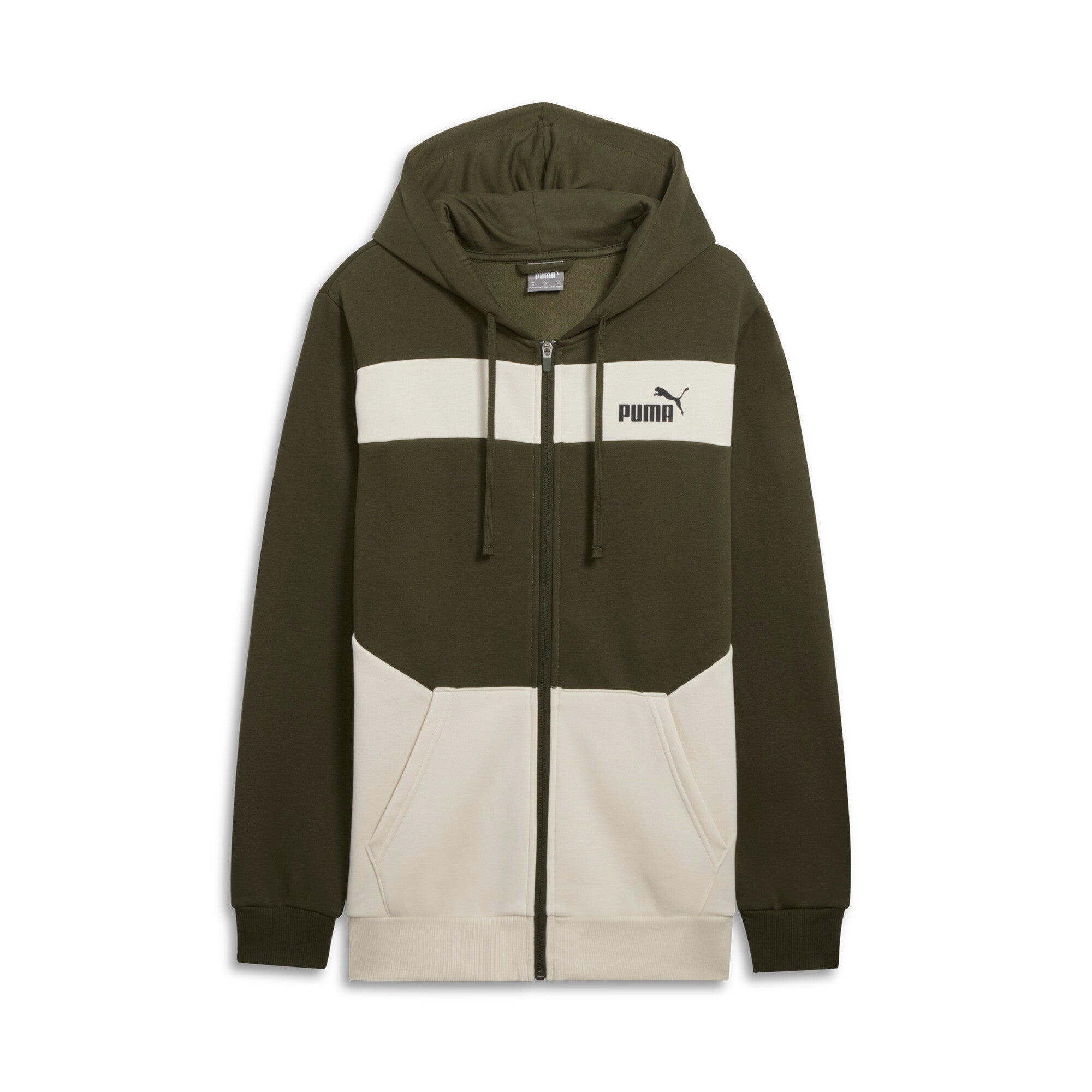 

Толстовка с капюшоном PUMA Men's Power Colorblock, темно-оливковый