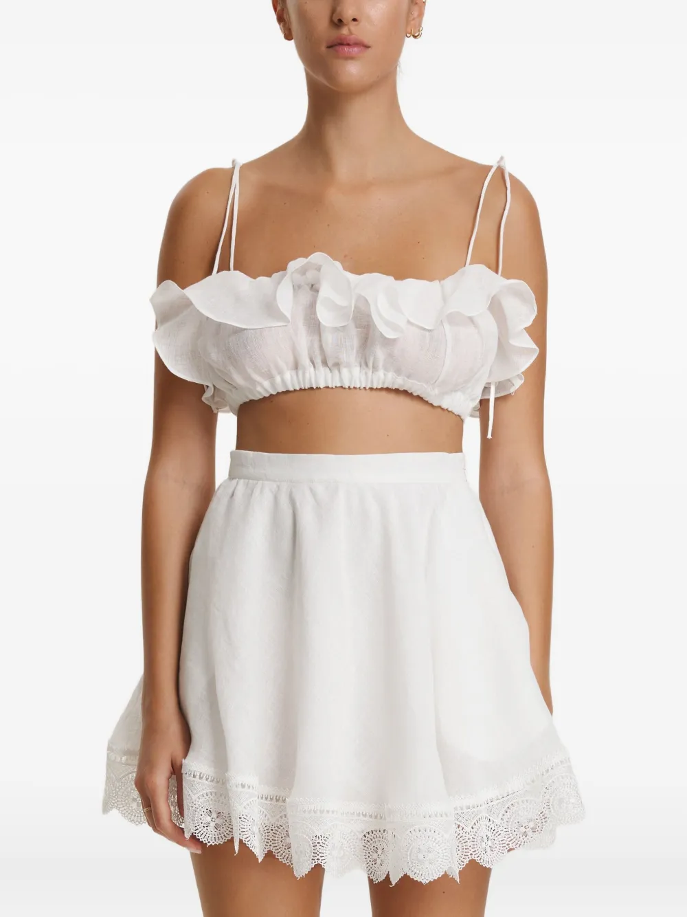 

Топ с рюшами Pnk, белый