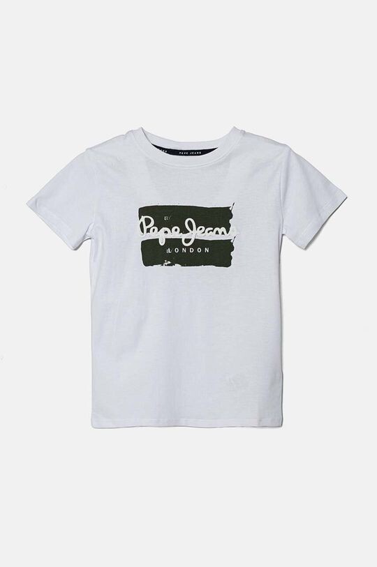 

Детская хлопковая футболка BAIroN Pepe Jeans, белый