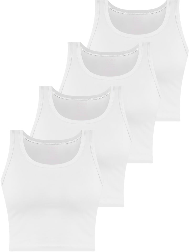 

Топ Janice 4 x Damen crop Namlea, белый