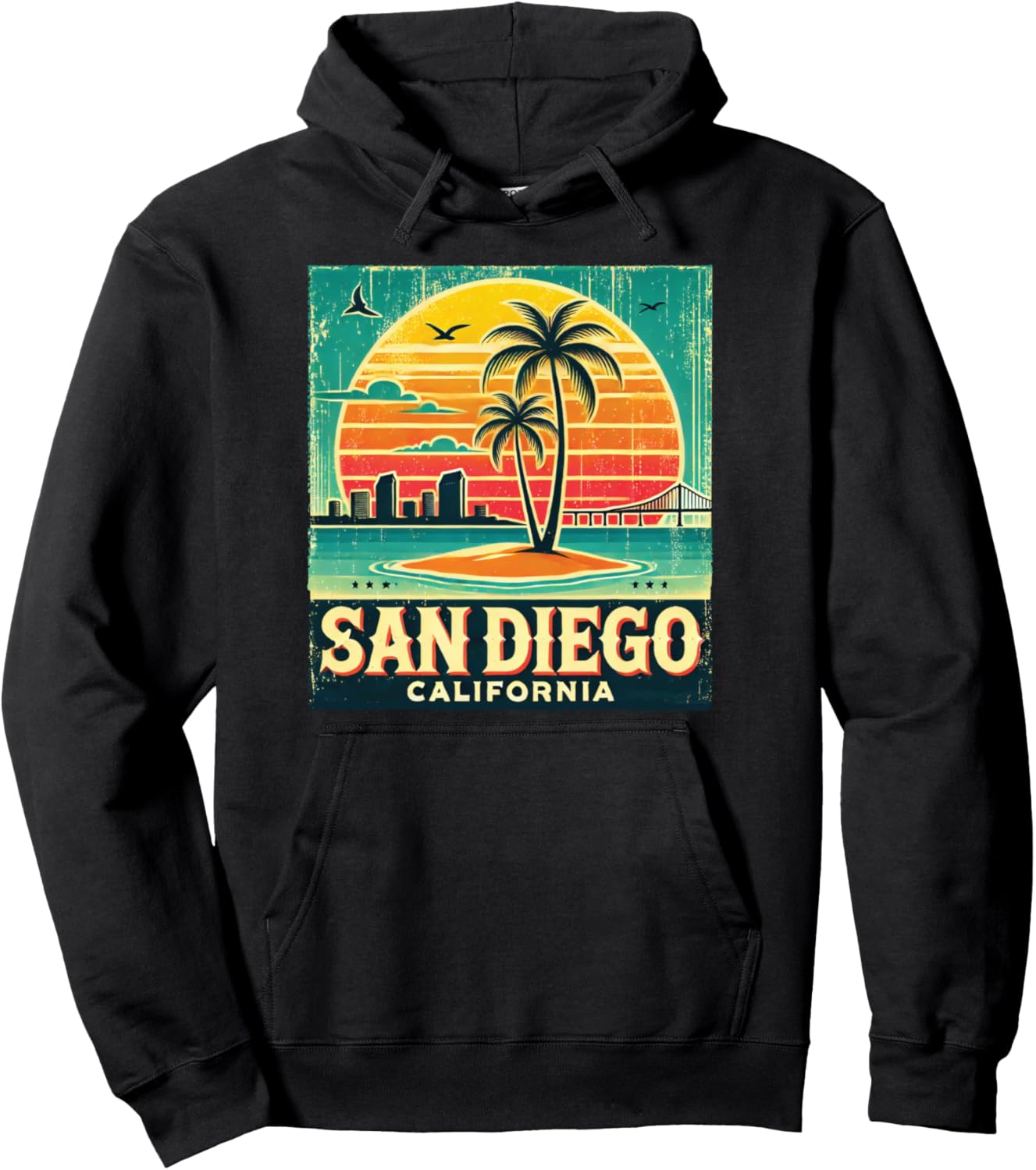 

Худи San Diego Retro California La Jolla Oceanside Carlsbad Poway, черная Cali Retro Tees, Черный, Худи San Diego Retro California La Jolla Oceanside Carlsbad Poway, черная Cali Retro Tees
