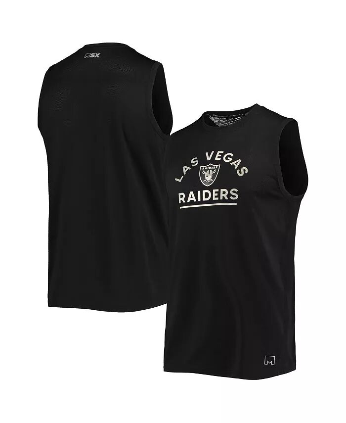 

Мужская черная майка Las Vegas Raiders Rebound MSX by Michael Strahan