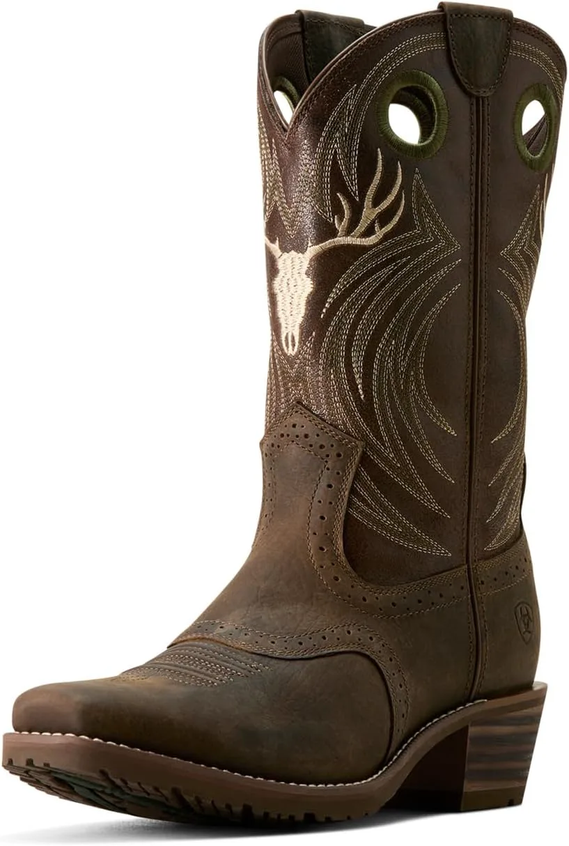 Мужские гибридные ковбойские сапоги ARIAT Roughstock с рогами