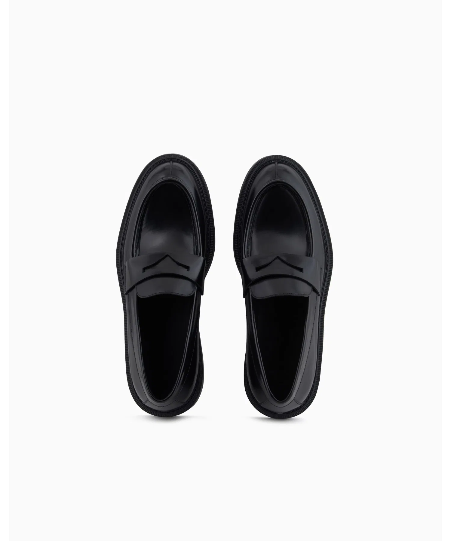 Мужские лоферы EMPORIO ARMANI из шлифованной кожи — фото 3