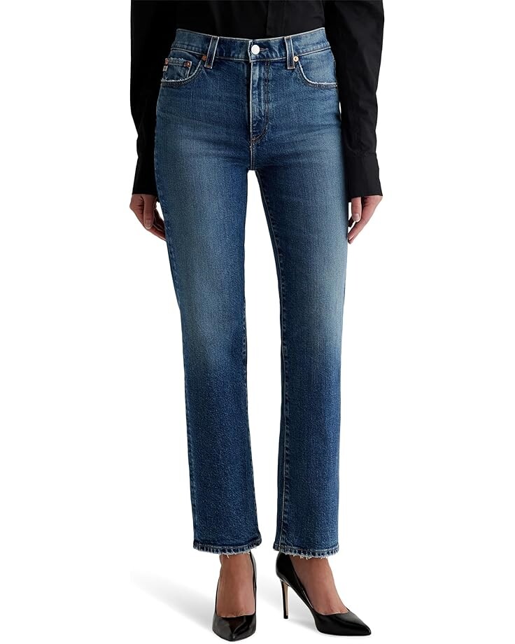 

Джинсы AG Jeans Brinley Mid-Rise Straight in 15 Years Firenze, цвет 15 Years Firenze