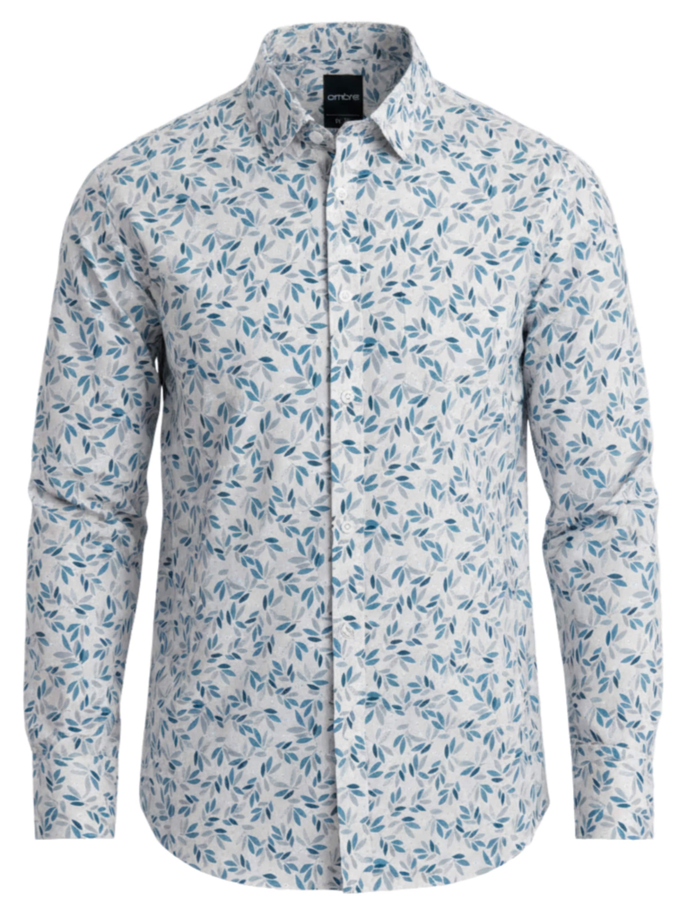 

Ombre Рубашка для делового стиля Regular fit в синем, пастельно-голубом и светло-голубом цветах