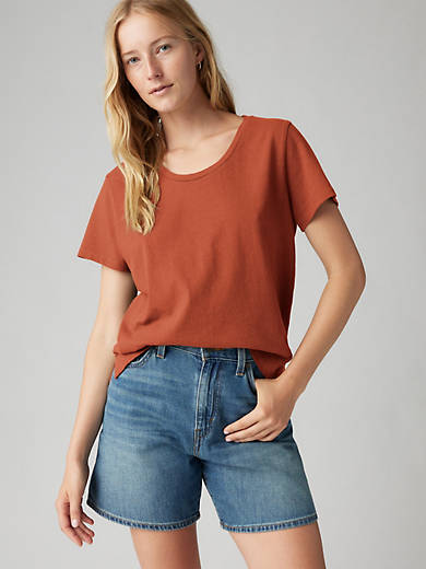

Футболка с коротким рукавом из хлопка и льна Bridget Levi's, цвет Picante - Red