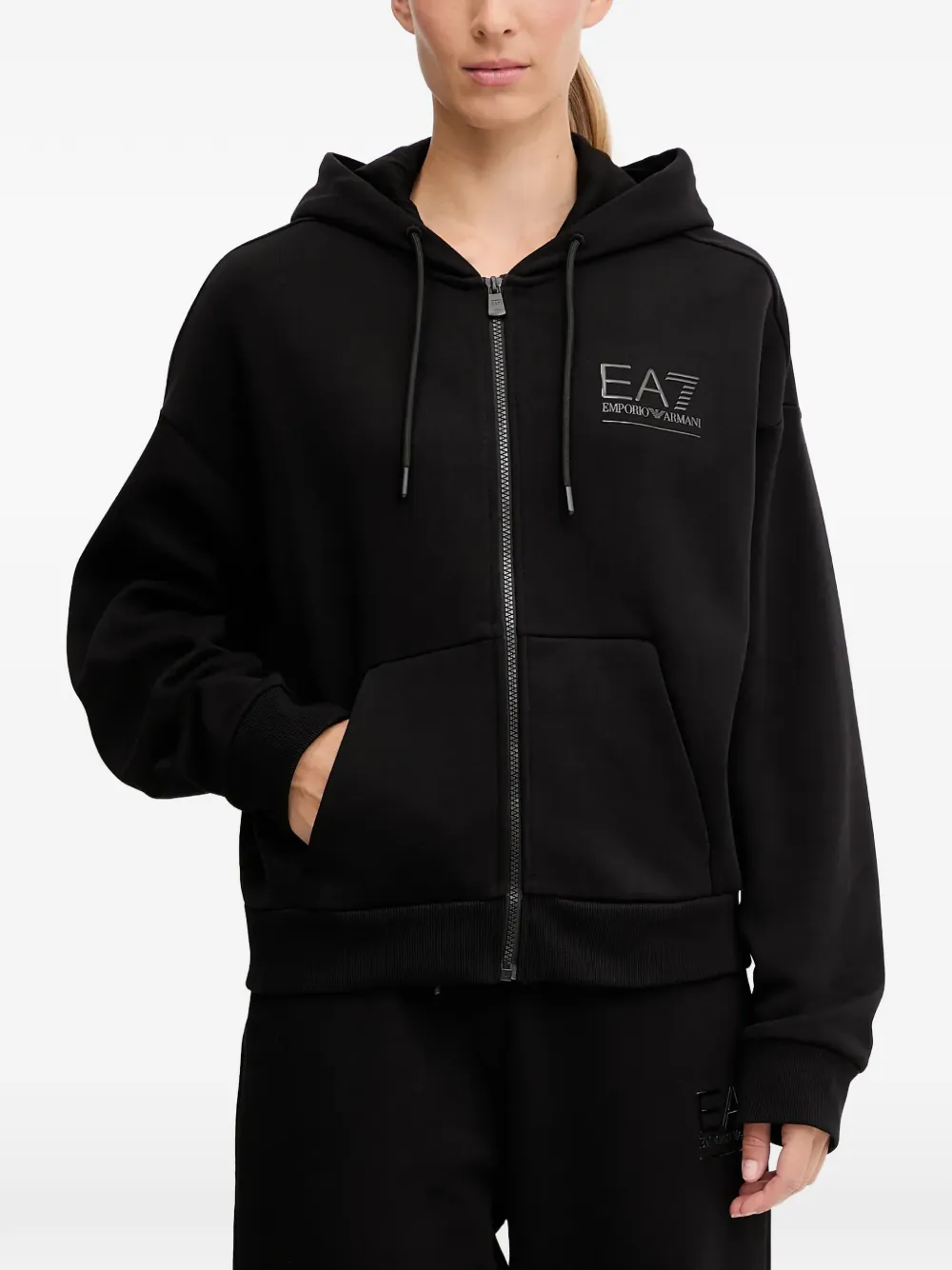 

Спортивный костюм с капюшоном Ea7 Emporio Armani, черный