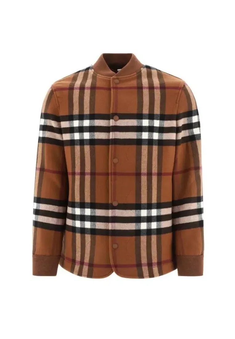 Пальто мужское Burberry однобортное в клетку бежевое