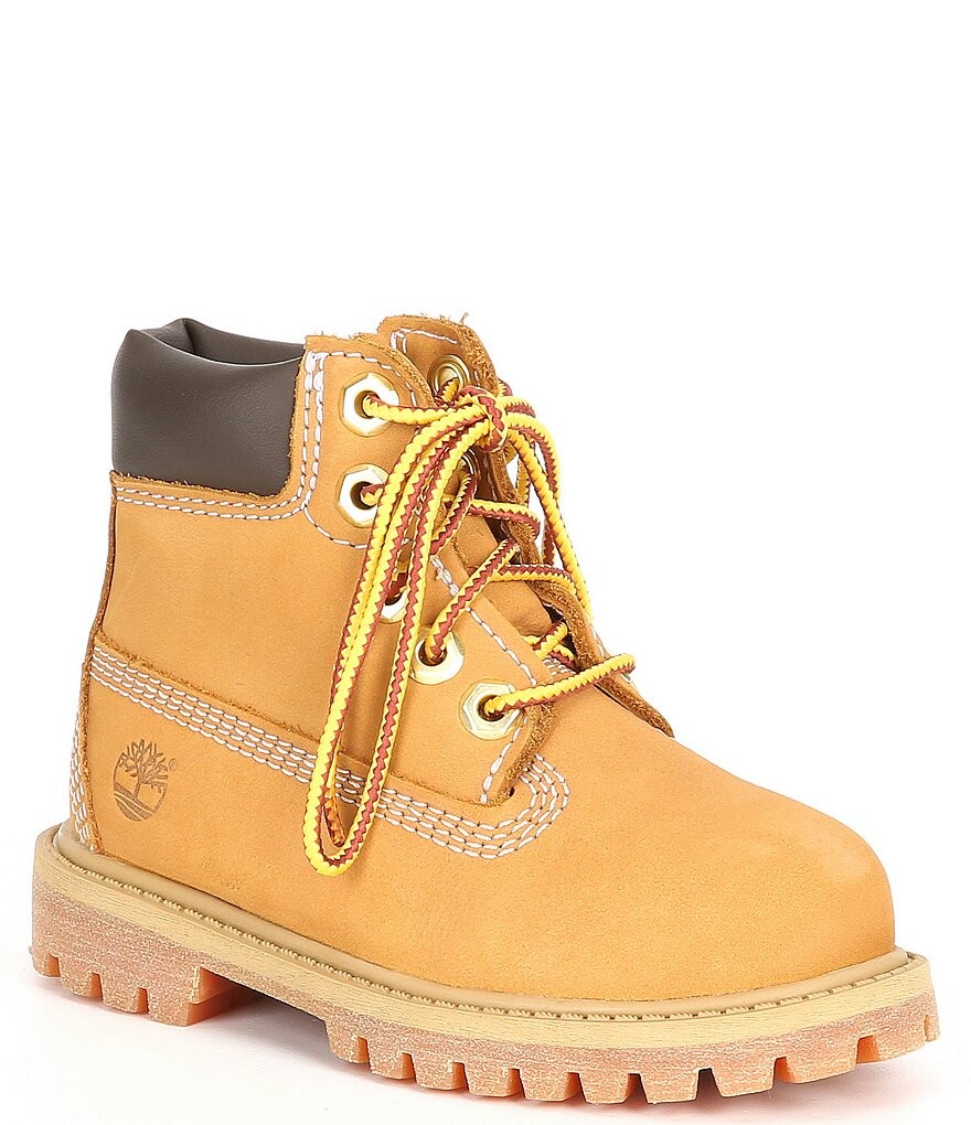 

Timberland Kids' 6Кожаные армейские ботинки премиум-класса для холодной погоды (для младенцев), бежевый