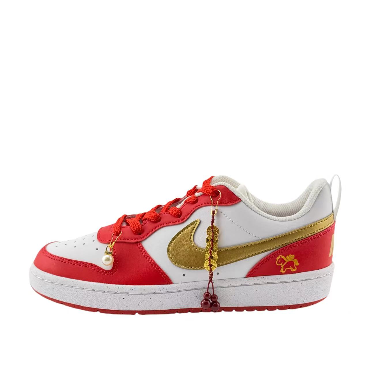 

Nike Court Borough Low top детские скейтборд-кроссовки Red Gold для подростков
