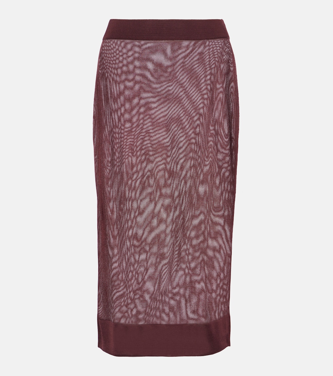 

Вязаная юбка-карандаш Saint Laurent, бордовый
