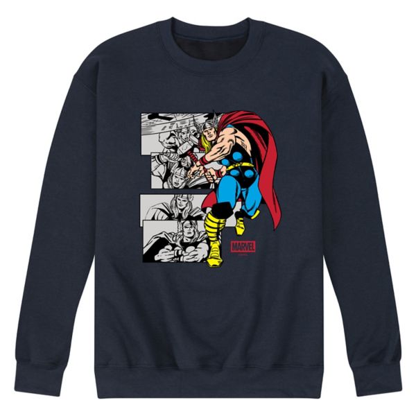 

Мужской флисовый свитшот с комиксами про Тора Marvel, синий