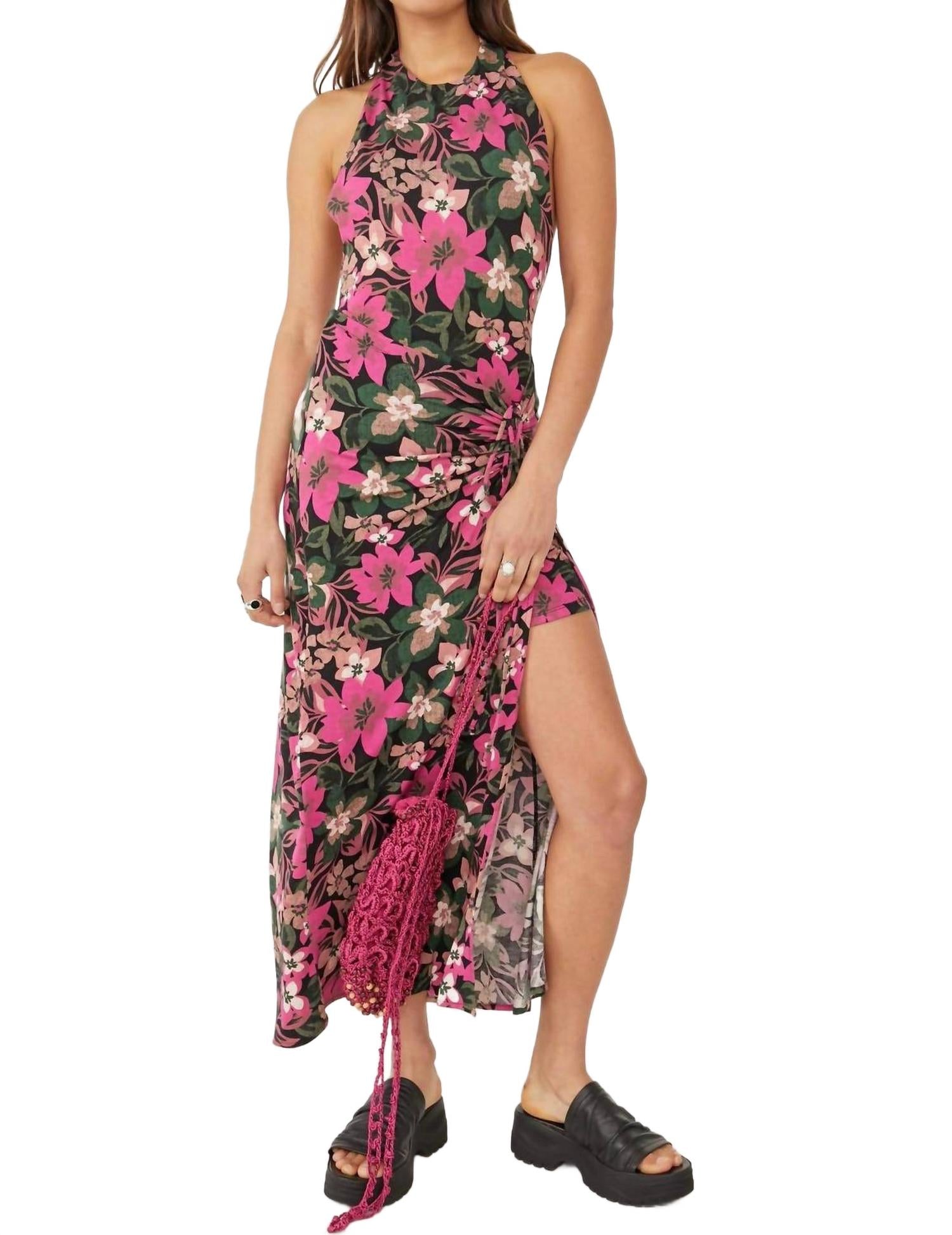 

Печатное платье Mimi в черном комби Free People