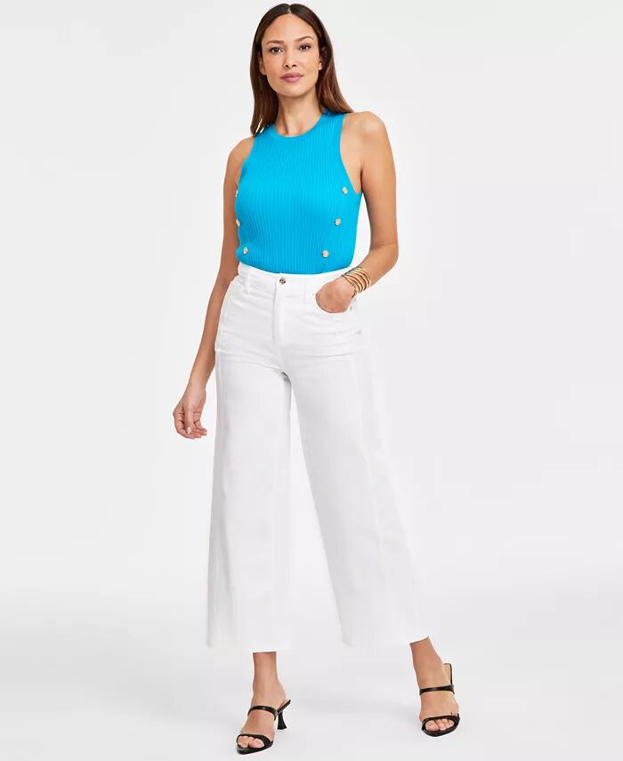 

Женские джинсы широкого кроя с высокой посадкой I.N.C. International Concepts, белый