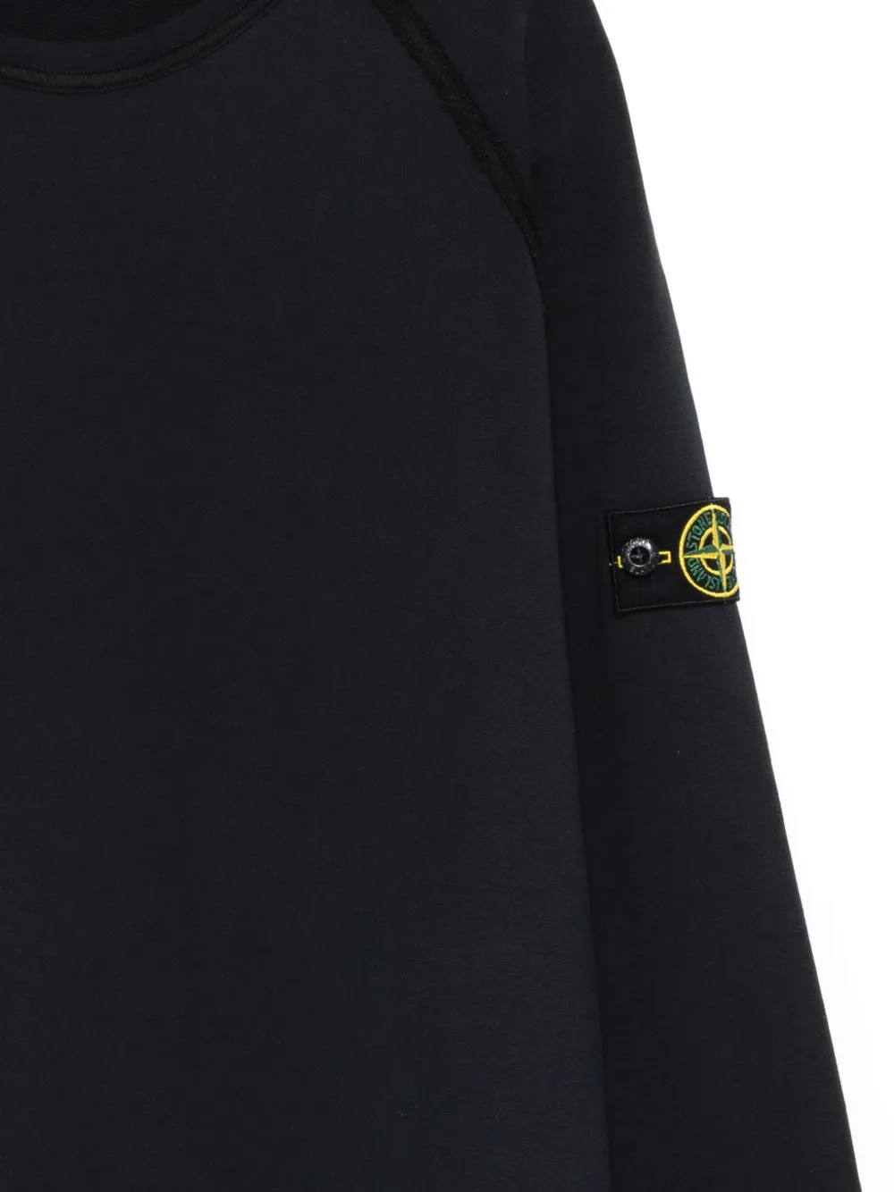 Свитшот с нашивкой-логотипом Stone Island Junior, черный — фото 3