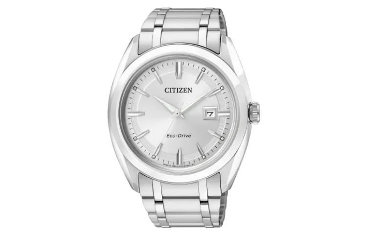 

CITIZEN Часы Ecology Drive Collection Solar Quartz Movement Stainless Steel Strap Watch 44mm Men's Watch Silver Dial, Silver