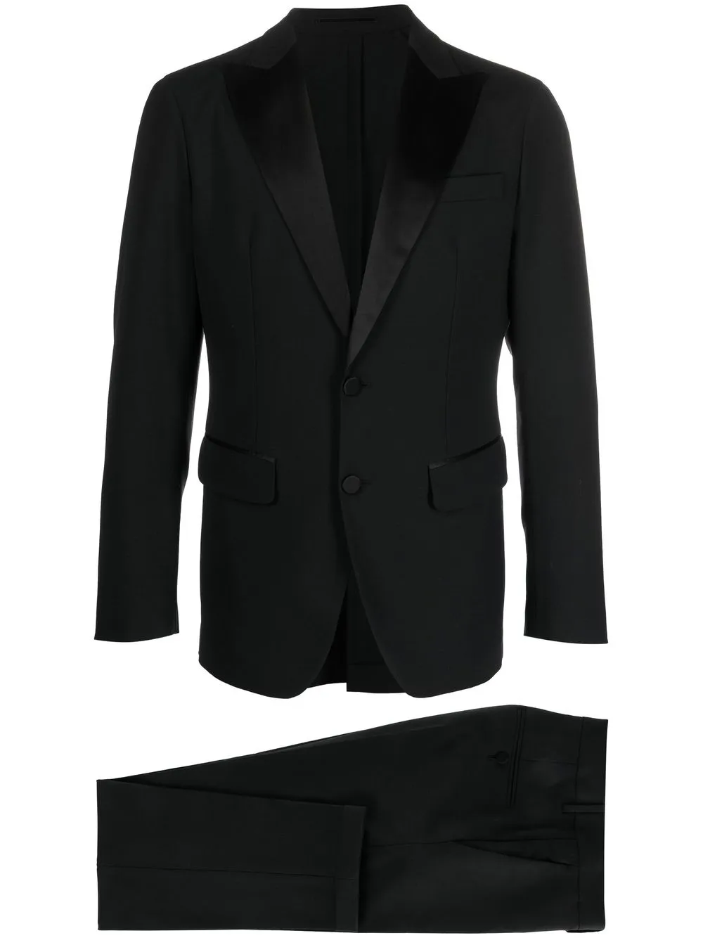 

Однобортный костюм, сшитый на заказ DSQUARED2, черный