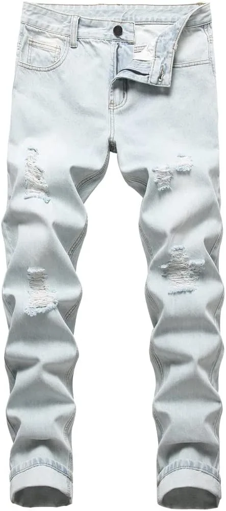 

Легкие джинсы Casual с прорезями на коленях SIDUFHAOPKLL