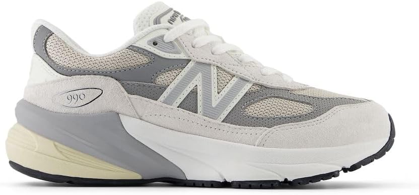 Детские кроссовки New Balance 990 V6 на шнуровке, белый — фото 2