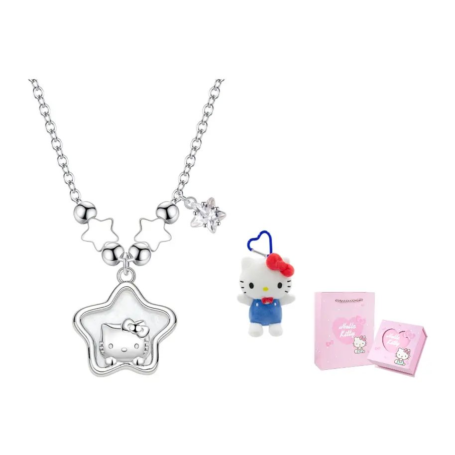 

Колье для женщин Sanrio, hello kitty белый золото-plated necklace+doll