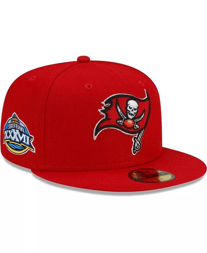 

Мужская красная приталенная кепка Tampa Bay Buccaneers Patch Up Super Bowl XXXVII 59FIFTY New Era