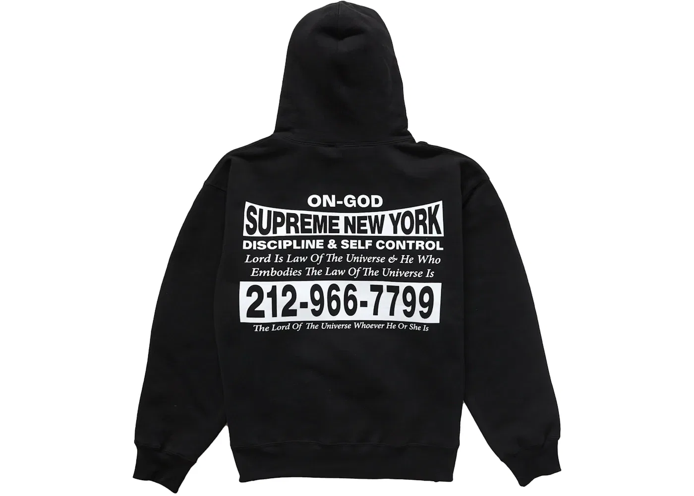 Мужской худи с принтом Supreme On God Supreme, Black