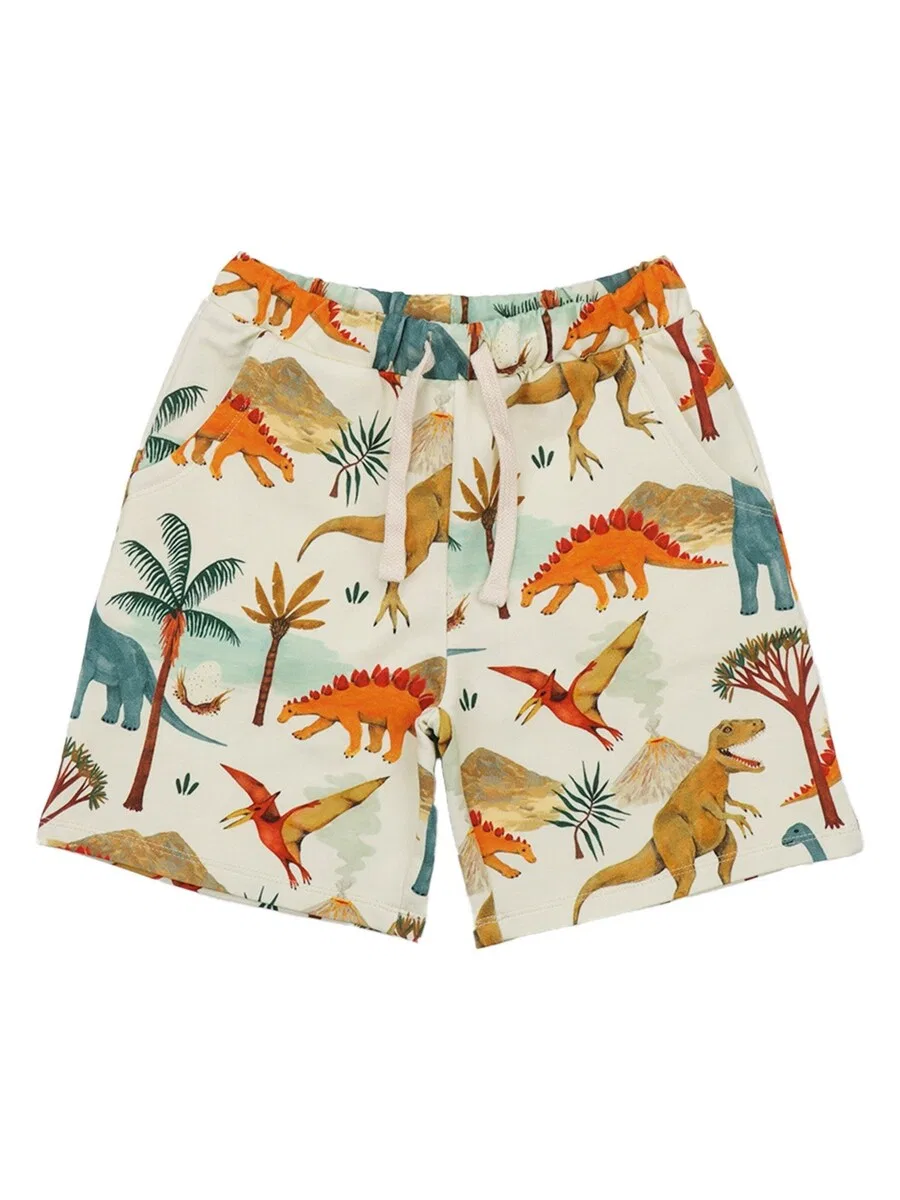Шорты Walkiddy Regular Pants 'Dinasaur World' белого цвета